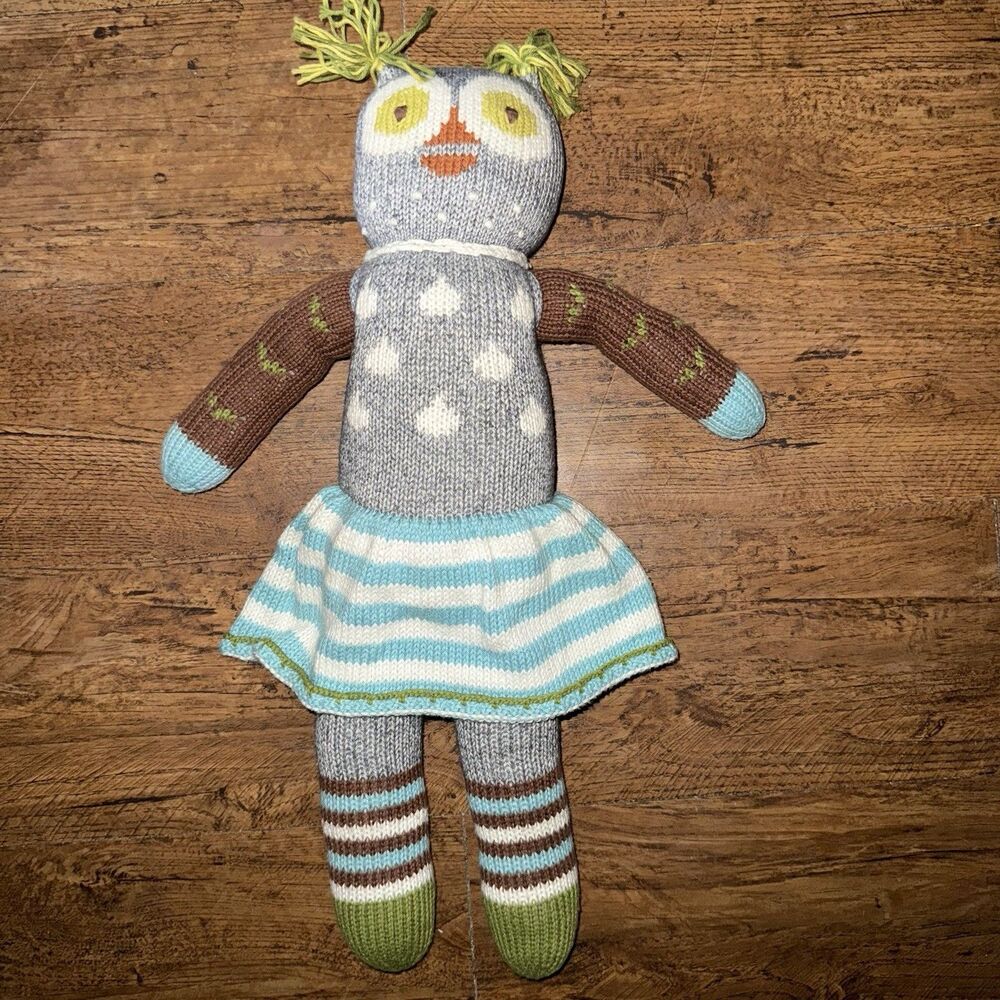 Blabla Prudence the Owl 18" Plushie Stuffie Stuffed Animal Knit